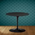Tavolino Tulip Eero Saarinen H 41 in Ceramica Domoos Made in Italy - Scarlet