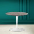 Tavolino Tulip Eero Saarinen H 41 in Ceramica Pietra Grey Made in Italy - Scarlet