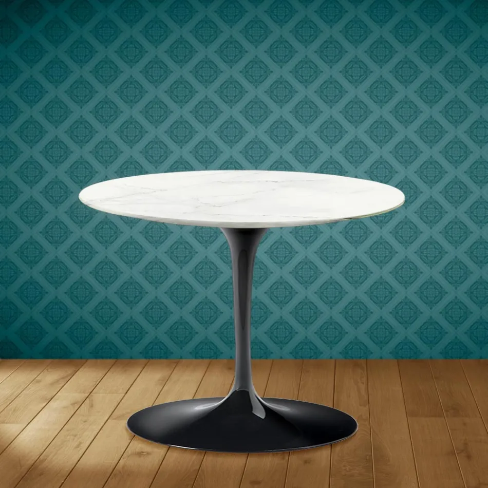 Tavolino Tulip Eero Saarinen H 41 in Ceramica Rem Made in Italy - Scarlet Viadurini
