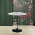 Tavolino Tulip Eero Saarinen H 52 Ovale in Marmo Arabescato Realizzato in Italia - Scarlet