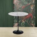 Tavolino Tulip Eero Saarinen H 52 Rotondo in Marmo Arabescato Made in Italy - Scarlet