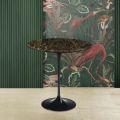 Tavolino Tulip Eero Saarinen H 52 Rotondo in Marmo Emperador Dark Made in Italy - Scarlet