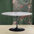 Tavolino Tulip Saarinen H 41 con Piano in Marmo Arabescato Realizzato in Italia - Scarlet
