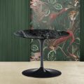 Tavolino Tulip Saarinen H 41 con Piano in Marmo Verde Alpi Realizzato in Italia - Scarlet
