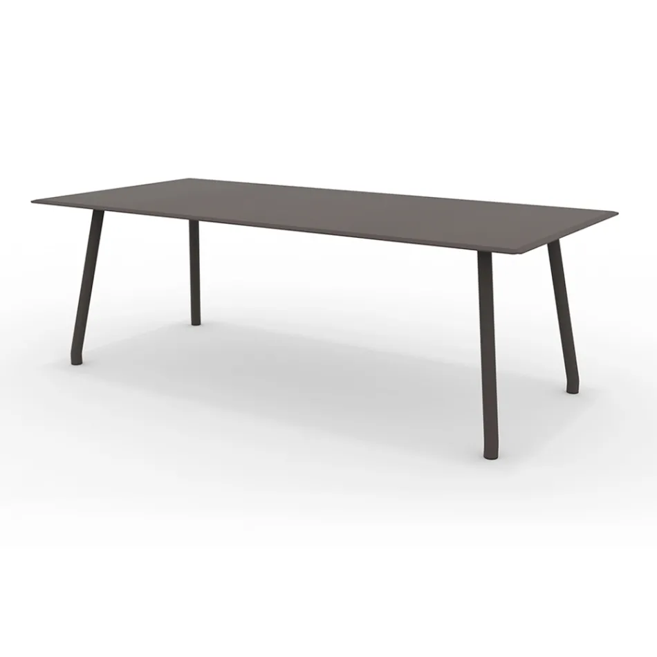 Tavolo 220x100 cm da Esterno in Alluminio di Diverse Finiture - Risplendente Viadurini