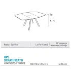 Tavolo a Botte Allungabile a 170 cm in HPL Stratificato - Convivio Viadurini