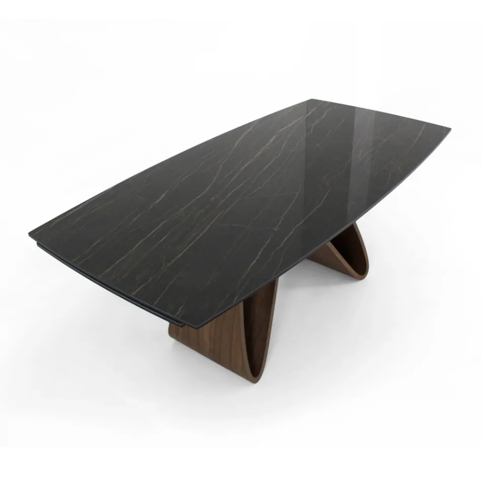 Tavolo Allugabile a 276 cm in Ceramica Noir Desir Made in Italy - Equatore Viadurini