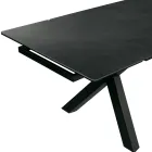 Tavolo Allungabile 160/240x90 cm Realizzato in Vetro Ceramica - Master Viadurini