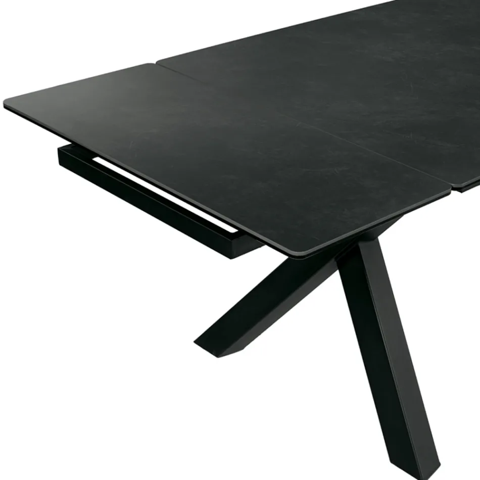 Tavolo Allungabile 160/240x90 cm Realizzato in Vetro Ceramica - Master Viadurini