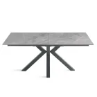 Tavolo Allungabile 180/240x100 cm in Pietra Sinterizzata Effetto Marmo - Loggia Viadurini