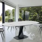 Tavolo Allungabile a 165 cm in Metallo e Ceramica - Boccanera Viadurini