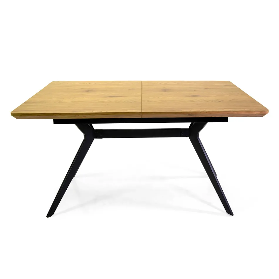 Tavolo Allungabile a 180 cm in MDF Effetto Legno con Venatura in Rilievo - Schiuma Viadurini