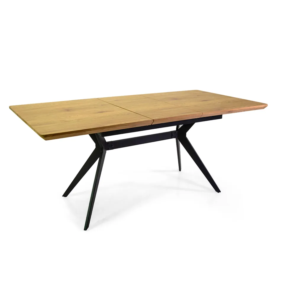 Tavolo Allungabile a 180 cm in MDF Effetto Legno con Venatura in Rilievo - Schiuma Viadurini