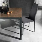 Tavolo Allungabile a 180 cm in Metallo Antracite Made in Italy - Beatrise Viadurini