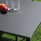 Tavolo Allungabile a 180 cm o 220 cm con Piano in Vetro Temprato - Cartellina Viadurini