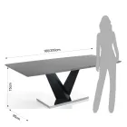 Tavolo Allungabile a 200 cm in MDF Cemento - Olmio Viadurini