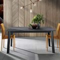 Tavolo Allungabile a 220 cm con Base Faggio Grafite Made in Italy - Toles