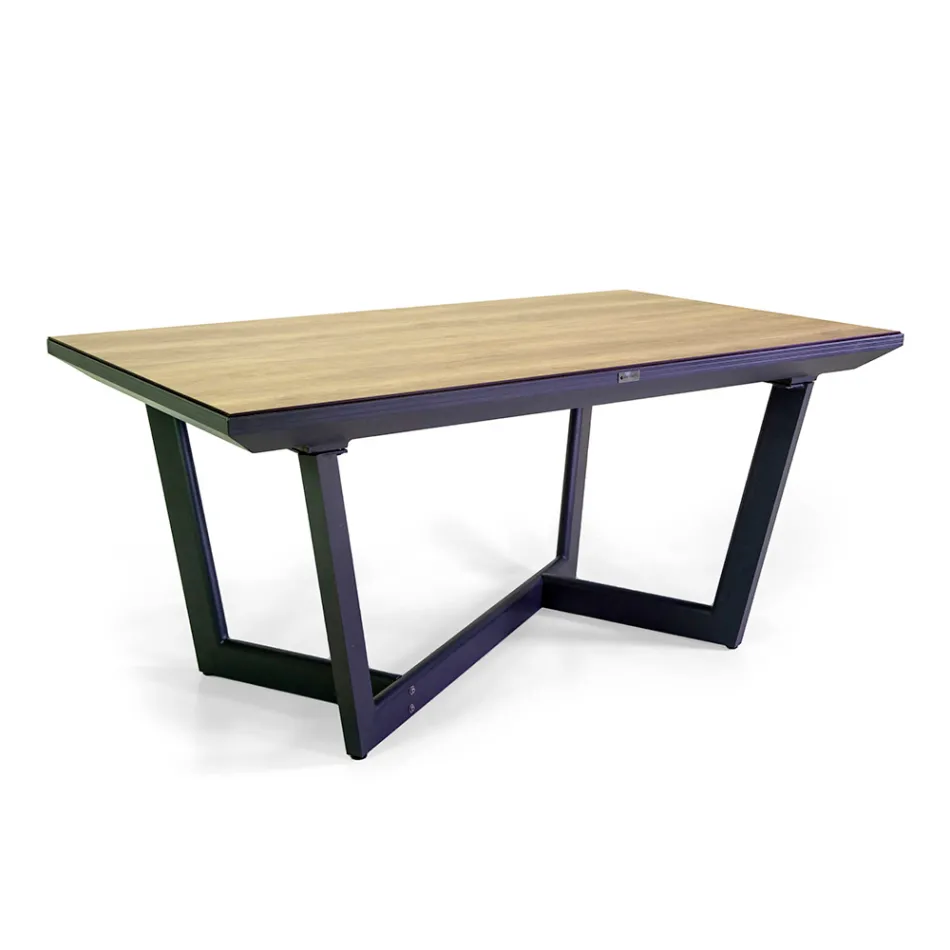 Tavolo Allungabile a 240 cm in Alluminio con Piano in HPL - Righello Viadurini