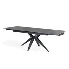 Tavolo Allungabile a 240 cm in Ceramica e Base in Metallo - Bouquet Viadurini