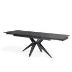 Tavolo Allungabile a 240 cm in Ceramica e Base in Metallo - Bouquet Viadurini