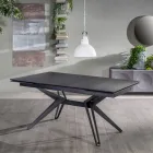 Tavolo Allungabile a 240 cm in Ceramica e Metallo - Bouquet Viadurini