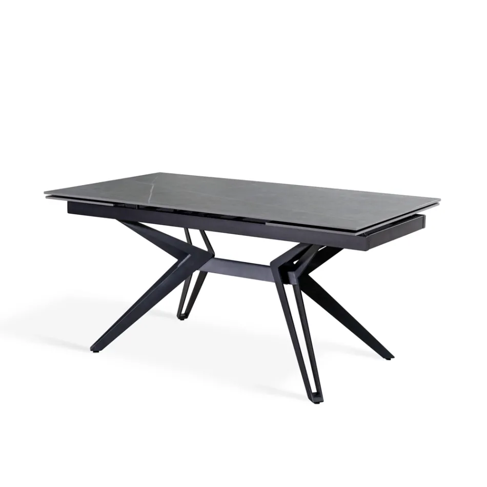 Tavolo Allungabile a 240 cm in Ceramica e Metallo - Bouquet Viadurini