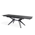 Tavolo Allungabile a 240 cm in Ceramica e Metallo - Bouquet Viadurini