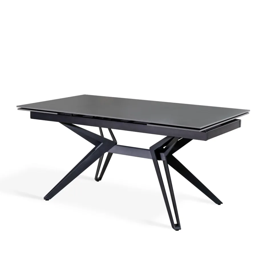 Tavolo Allungabile a 240 cm in Ceramica e Metallo - Bouquet Viadurini