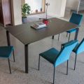 Tavolo Allungabile a 240 cm in Metallo e Piano in Vetro Ceramica - Lumera