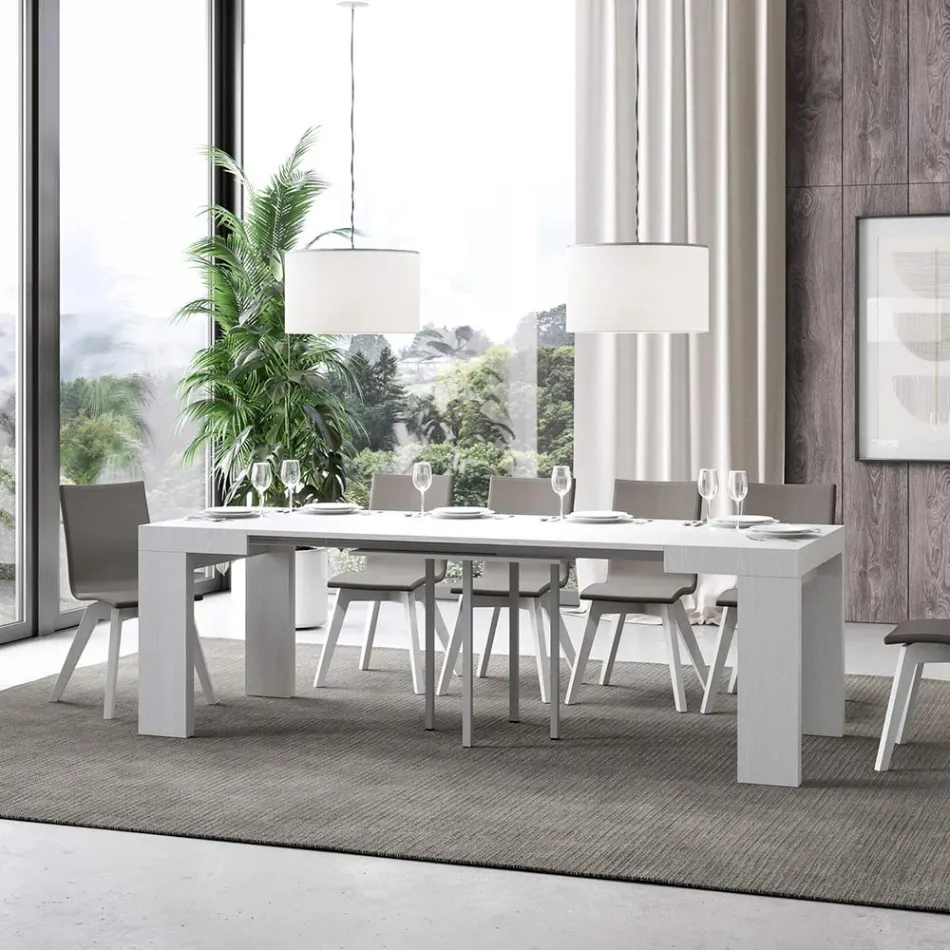 Tavolo Allungabile a 246 cm in Microparticelle di Legno Made in Italy - Albero Viadurini
