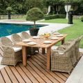 Tavolo Allungabile a 250 cm da Esterno Realizzato in Teak Riciclato - Felce