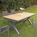 Tavolo Allungabile a 263 cm in Alluminio e Teak Massello - Lilia