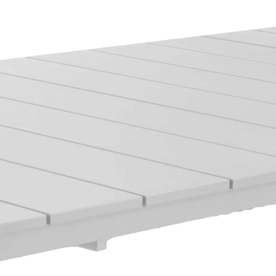 Tavolo Allungabile a 281 cm in Alluminio con Piano a Doghe - Specifico Viadurini