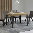 Tavolo Allungabile a 284 cm in Diverse Misure e Finiture Made in Italy - Spiaggia Viadurini