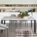 Tavolo Allungabile a 298 cm in Ceramica e Metallo Made in Italy - Tulipano