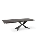 Tavolo Allungabile a 300 cm con Base in Metallo e Piano in Rovere - Marina Viadurini