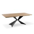 Tavolo Allungabile a 300 cm con Base in Metallo e Piano in Rovere - Marina