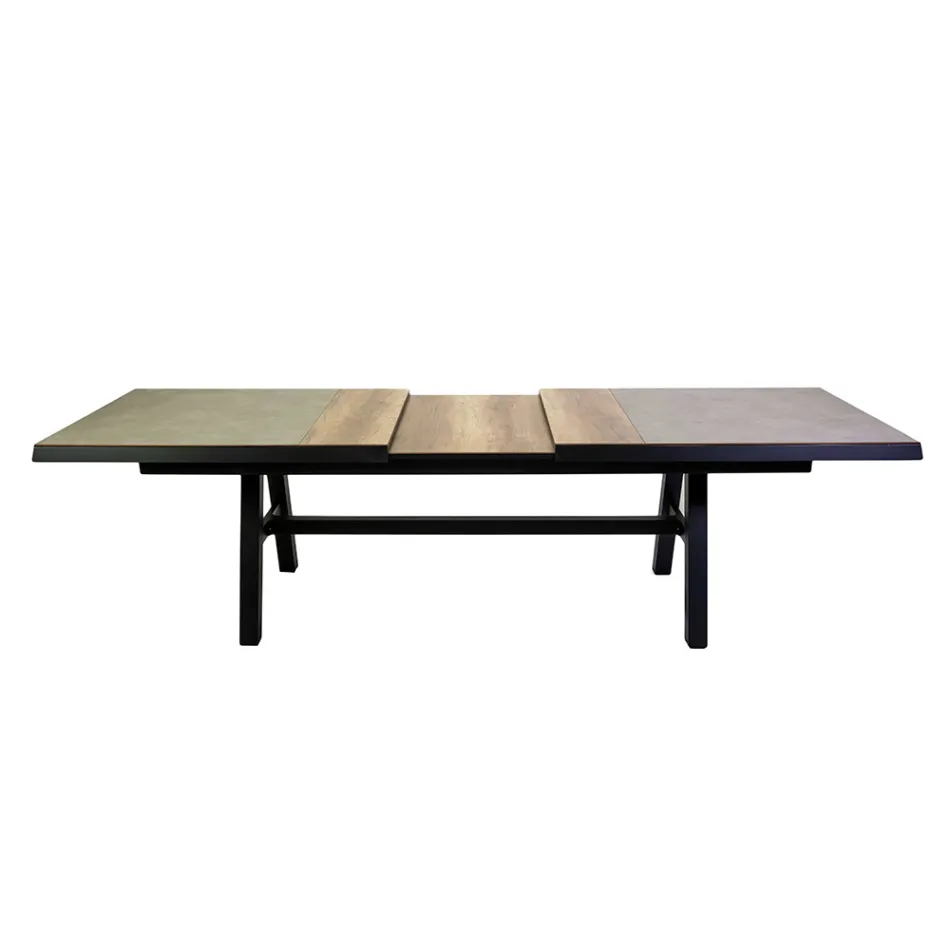 Tavolo Allungabile a 303 cm in Alluminio con Piano in HPL - Righello Viadurini