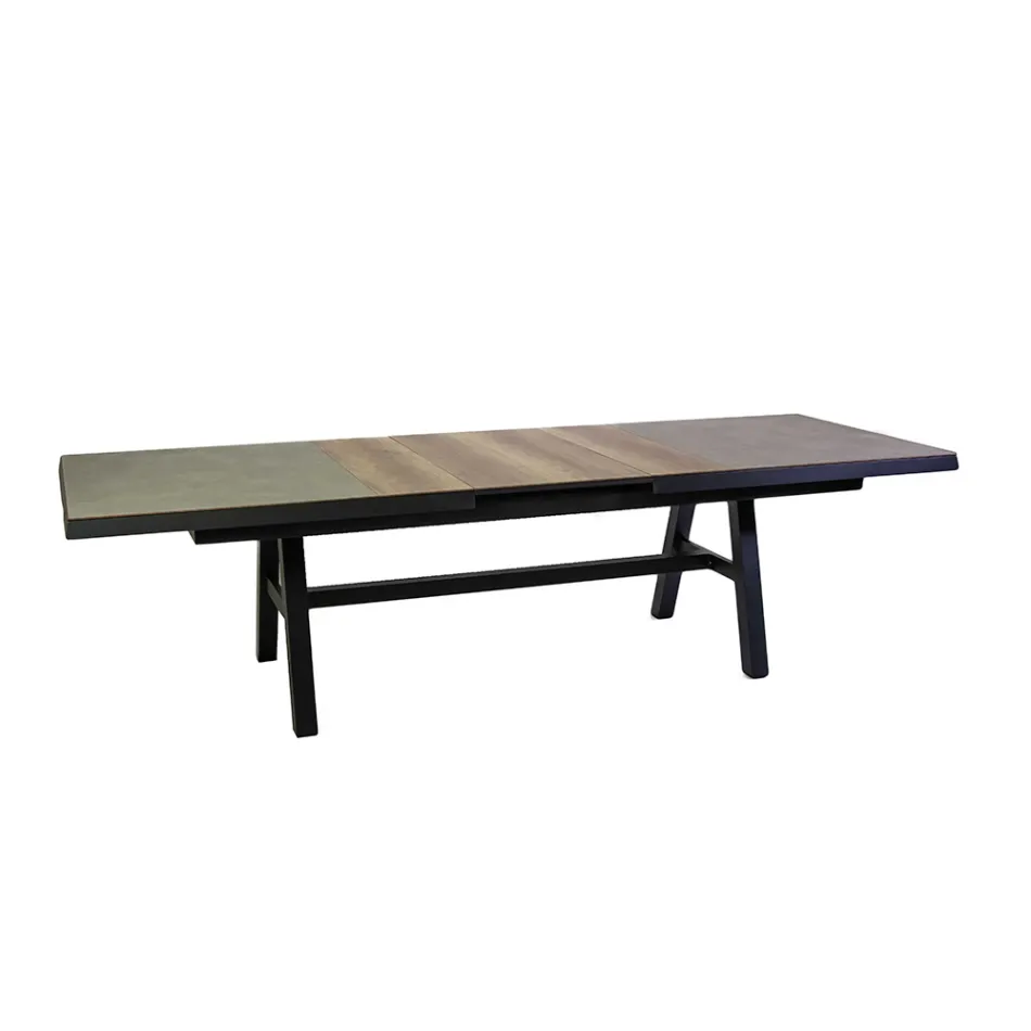 Tavolo Allungabile a 303 cm in Alluminio con Piano in HPL - Righello Viadurini