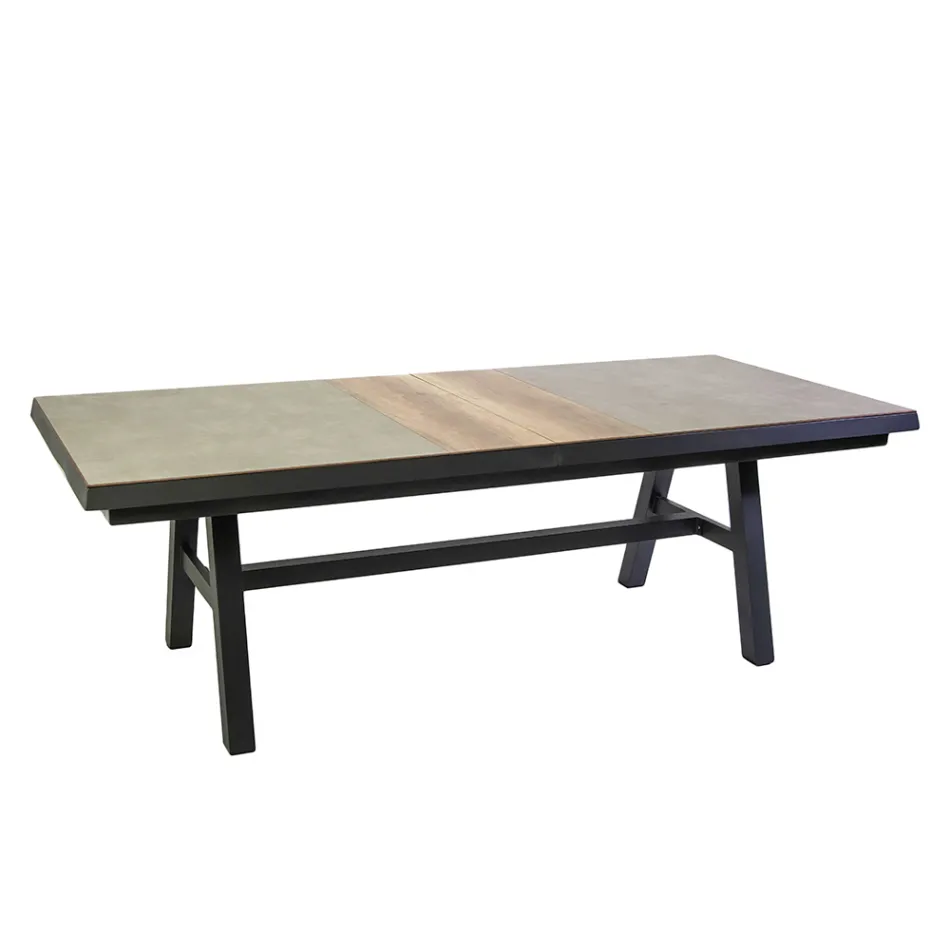 Tavolo Allungabile a 303 cm in Alluminio con Piano in HPL - Righello Viadurini