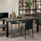 Tavolo Allungabile a 310 cm con Piano in Nobilitato e Base in Metallo - Spilla Viadurini
