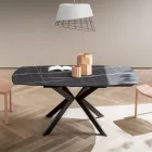 Tavolo Allungabile a Botte in HPL Stratificato di Diverse Finiture - Incontro Viadurini