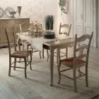 Tavolo Allungabile con 4 Sedie in Tortora Chiaro Made in Italy - Celestino Viadurini