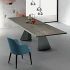 Tavolo Allungabile con Allunga Laterale in Legno Impiallacciato - Aperol Viadurini