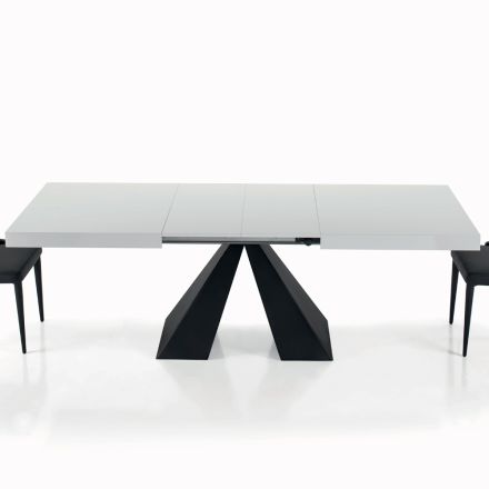 Tavolo Allungabile con Apertura Centrale e Bordo Folding Made in Italy - Dalmata  Viadurini