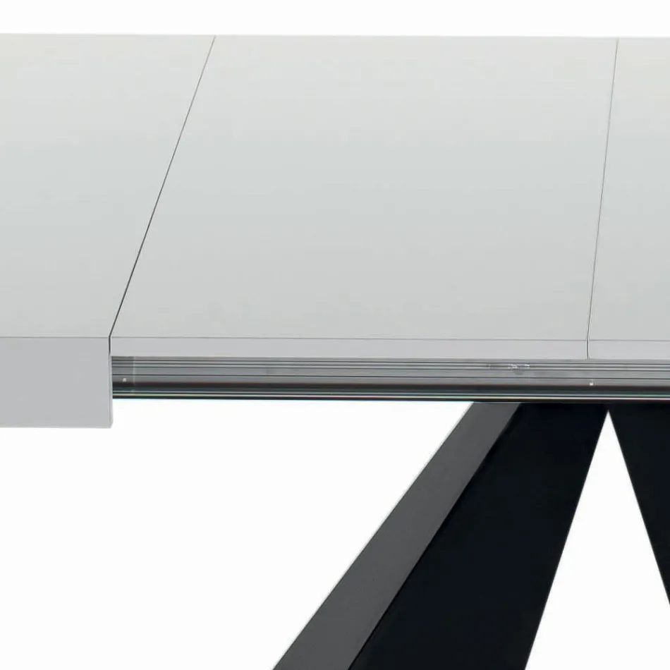 Tavolo Allungabile con Apertura Centrale e Bordo Folding Made in Italy - Dalmata  Viadurini