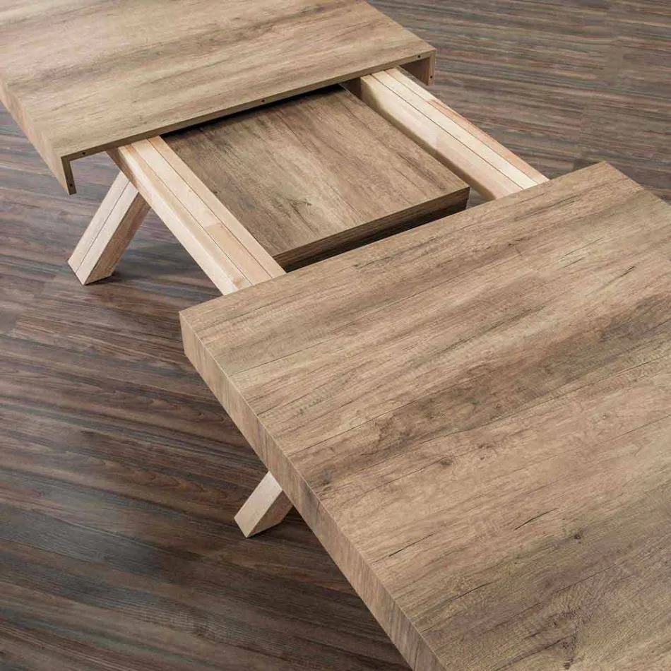 Tavolo Allungabile, con Piano in Legno Nobilitato - Atessa Viadurini