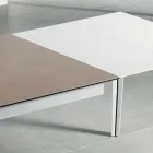 Tavolo Allungabile con Piano in Vetroceramica Fokos Terra - Anice Viadurini