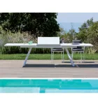 Tavolo Allungabile da Giardino in Acciaio Zincato Made in Italy – Brienne Viadurini