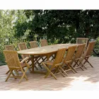 Tavolo Allungabile da Giardino in Teak in Diverse Misure – Yggdrasil Viadurini